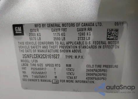 2012 Chevrolet Equinox Ls from USA, damaged, VIN 2GNFLCEK2C6161627